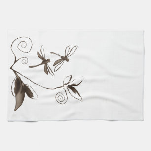 Dragonfly Abstract Tea Towel