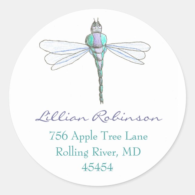 Dragonfly address label (Front)