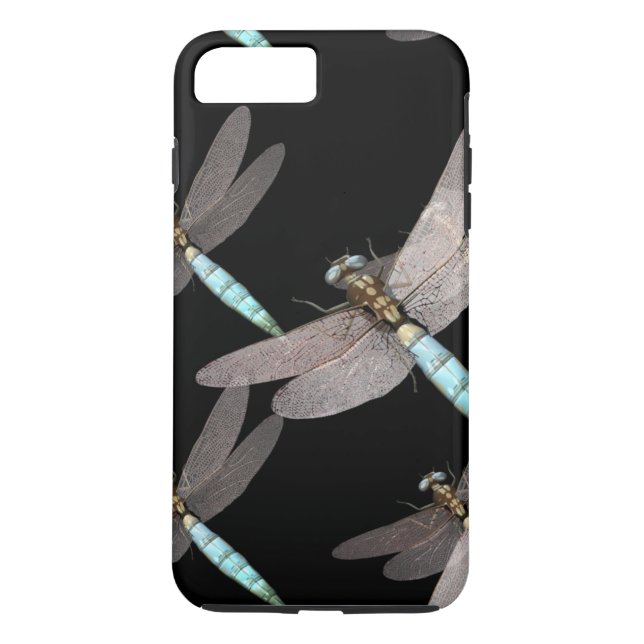 Dragonfly Air Force on Black Case-Mate iPhone Case (Back)