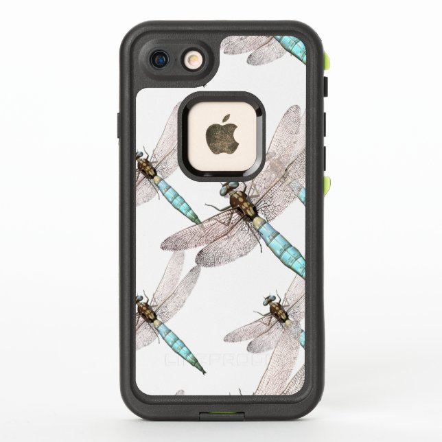 Dragonfly Air Force on White LifeProof iPhone Case (Back)