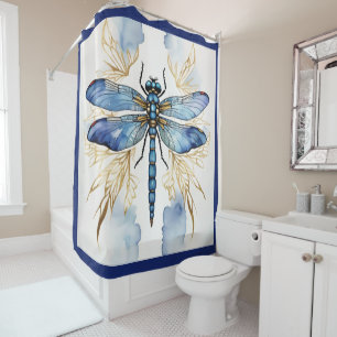 Dragonfly Alcohol Ink  Shower Curtain
