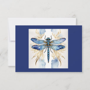 Dragonfly Alcohol Ink Thank You Card