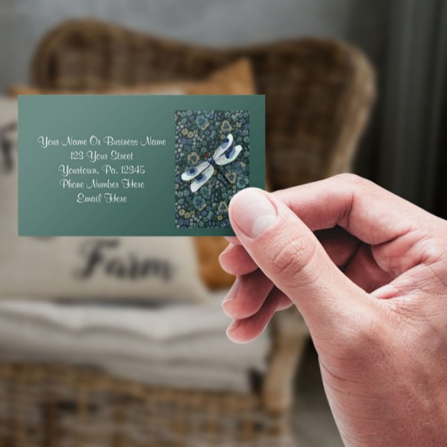 Dragonfly and Calico Business Card (Creator Uploaded)