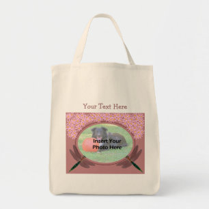 Dragonfly And Pink Daisies Photo Tote Bag