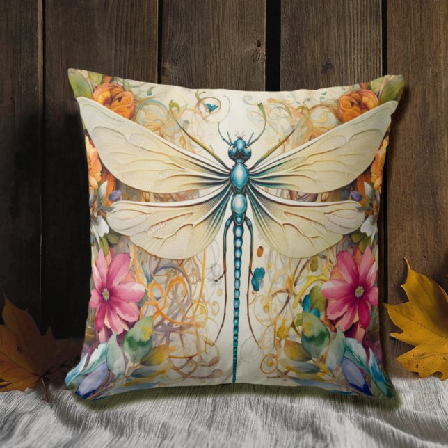 Dragonfly And Wildflowers Cushion (Creator Uploaded)