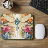 Dragonfly And Wildflowers
