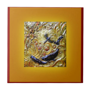 Dragonfly Art Nouveau Bronze by Sharles Ceramic Tile