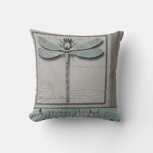 Dragonfly art pillow, Artist Karen J Williams Cushion (Front)