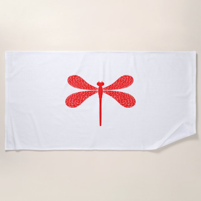 Dragonfly             beach towel (Front)