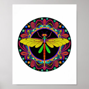 Dragonfly Beautiful, colourful, and ornate     Poster