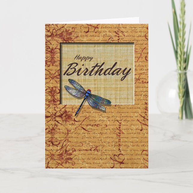 Dragonfly - Birthday Card (Front)