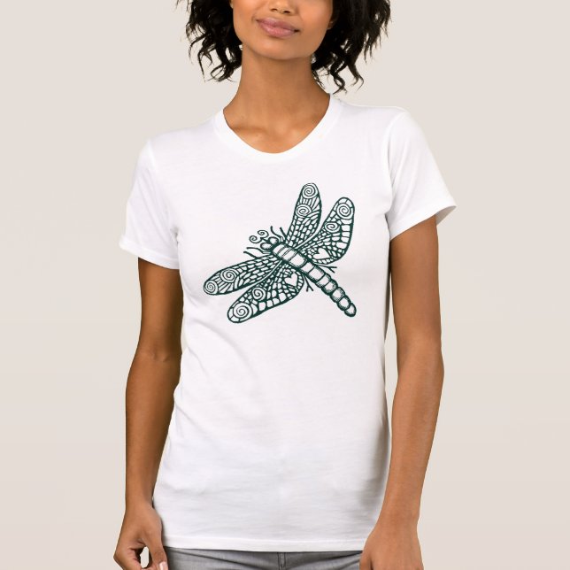 Dragonfly - Black and White II T-Shirt (Front)