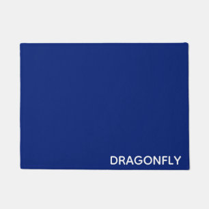 Dragonfly blue colour name doormat