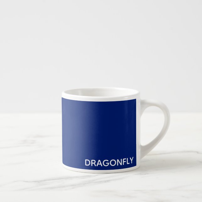 Dragonfly blue colour name espresso cup (Right)