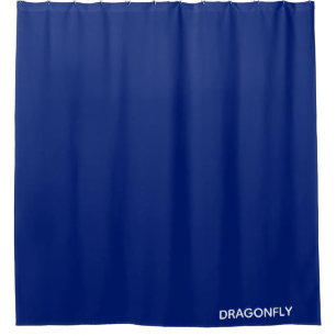 Dragonfly blue colour name shower curtain
