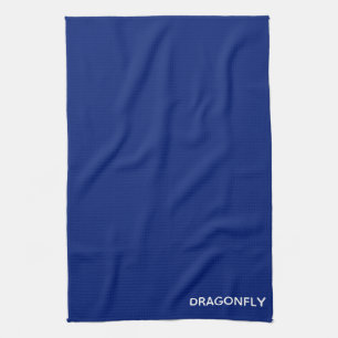 Dragonfly blue colour name tea towel