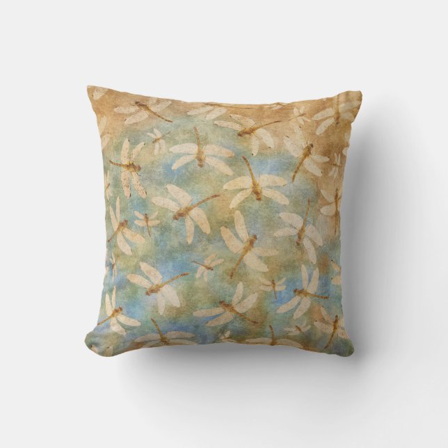 Dragonfly Blue Cushion (Front)