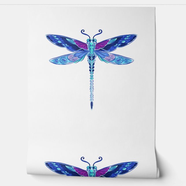 Dragonfly Blue drawing cute gift Wallpaper (Unrolling)