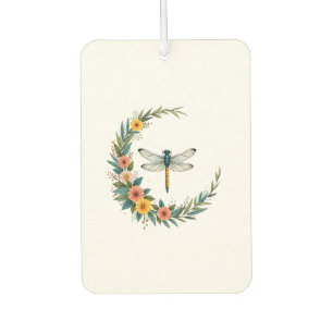 Dragonfly Boho Crescent Moon Peace Sign Hippie Dra Car Air Freshener