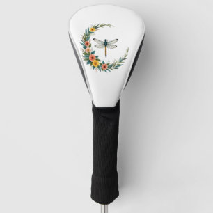 Dragonfly Boho Crescent Moon Peace Sign Hippie Dra Golf Head Cover