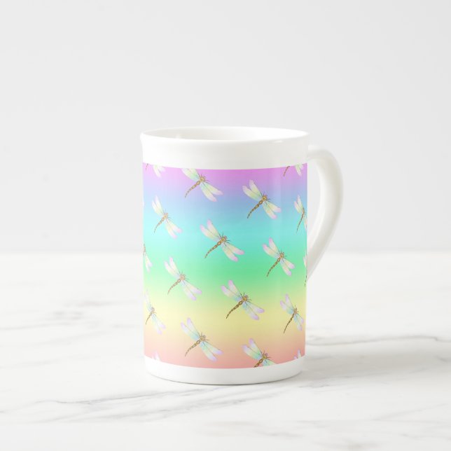 Dragonfly Bone China Mug (Front Right)