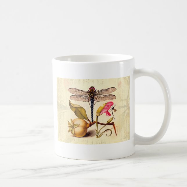 Dragonfly Botanical Nature Wildlife Coffee Mug (Right)