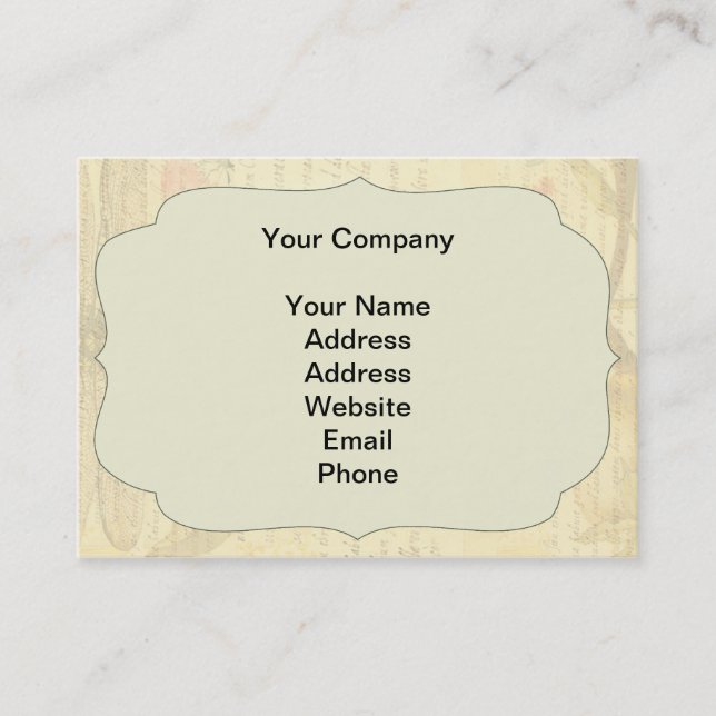 Dragonfly Botanical Nature Wildlife Hoefnagel Art Business Card (Front)