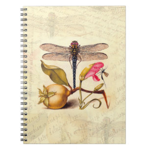 Dragonfly Botanical Nature Wildlife Hoefnagel Art Notebook