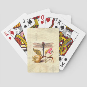 Dragonfly Botanical Nature Wildlife Hoefnagel Art Playing Cards