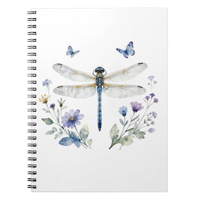 Dragonfly Butterfly Wildflower Notebook |  (Front)