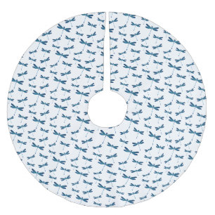 Dragonfly cartoon illustration   brushed polyester tree skirt