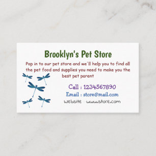 Dragonfly cartoon illustration business card
