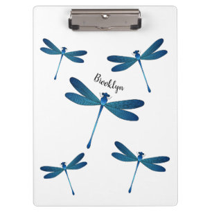 Dragonfly cartoon illustration clipboard