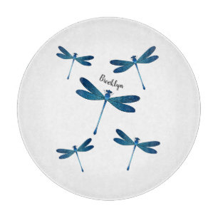 Dragonfly cartoon illustration cutting board