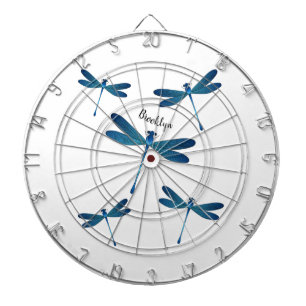 Dragonfly cartoon illustration dartboard