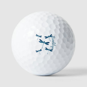Dragonfly cartoon illustration golf balls