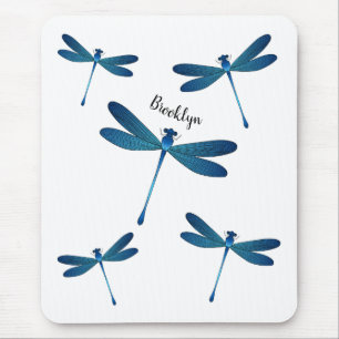 Dragonfly cartoon illustration mouse pad