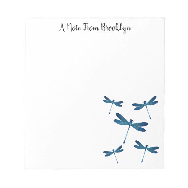 Dragonfly cartoon illustration notepad (Front)