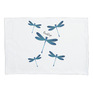 Dragonfly cartoon illustration pillowcase