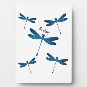 Dragonfly cartoon illustration plaque