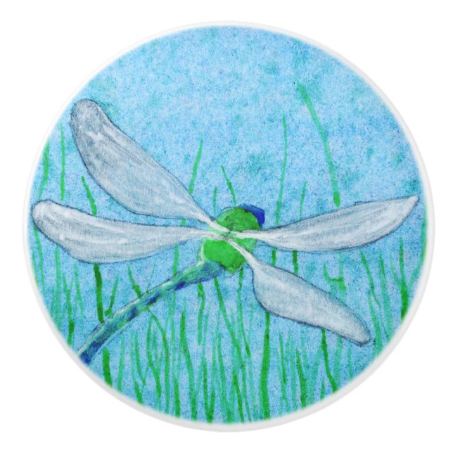 Dragonfly Ceramic Knob (Front)