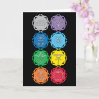 Dragonfly Chakras White Text Design
