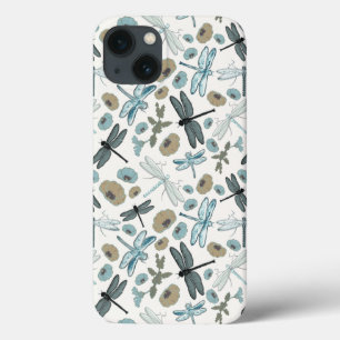Dragonfly Chic Stylish Flower Pattern iPhone 13 Case