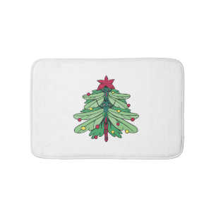 Dragonfly Christmas Bath Mat