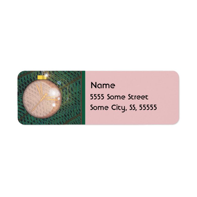 Dragonfly Christmas Ornament Return Address Label (Front)
