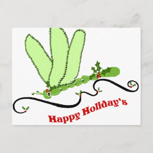 Dragonfly Christmas Post Card