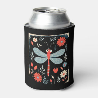 Dragonfly Christmas T-Shirt_1 (1) Can Cooler