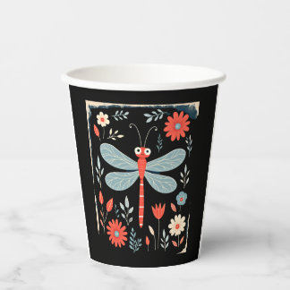 Dragonfly Christmas T-Shirt_1 (1) Paper Cups