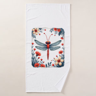 Dragonfly Christmas T-Shirt_1 (2) Bath Towel