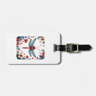 Dragonfly Christmas T-Shirt_1 (2) Luggage Tag